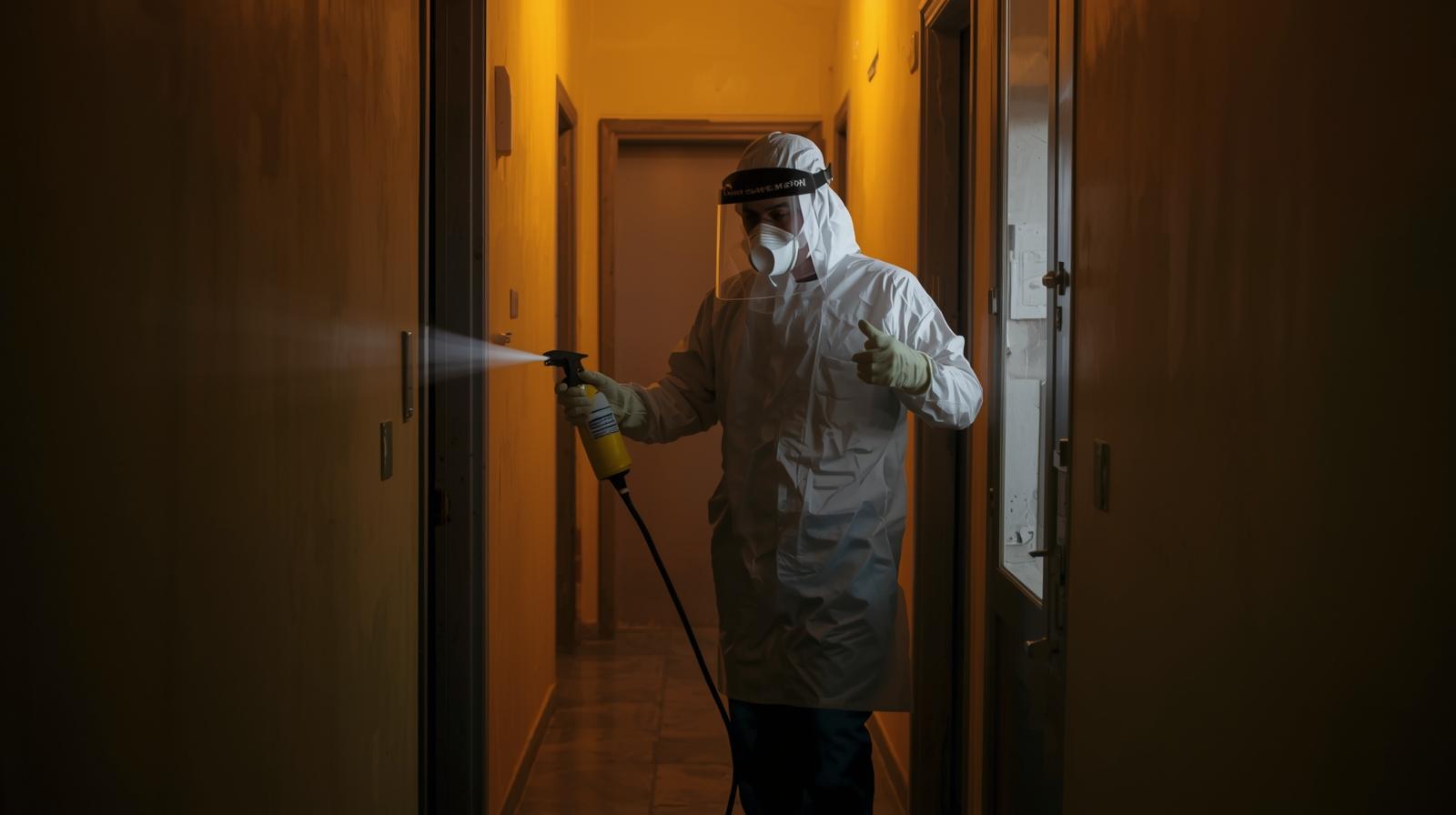 إبادة البق في الاسكندرية - فريق الأوائل لمكافحة الحشرات أثناء العمل